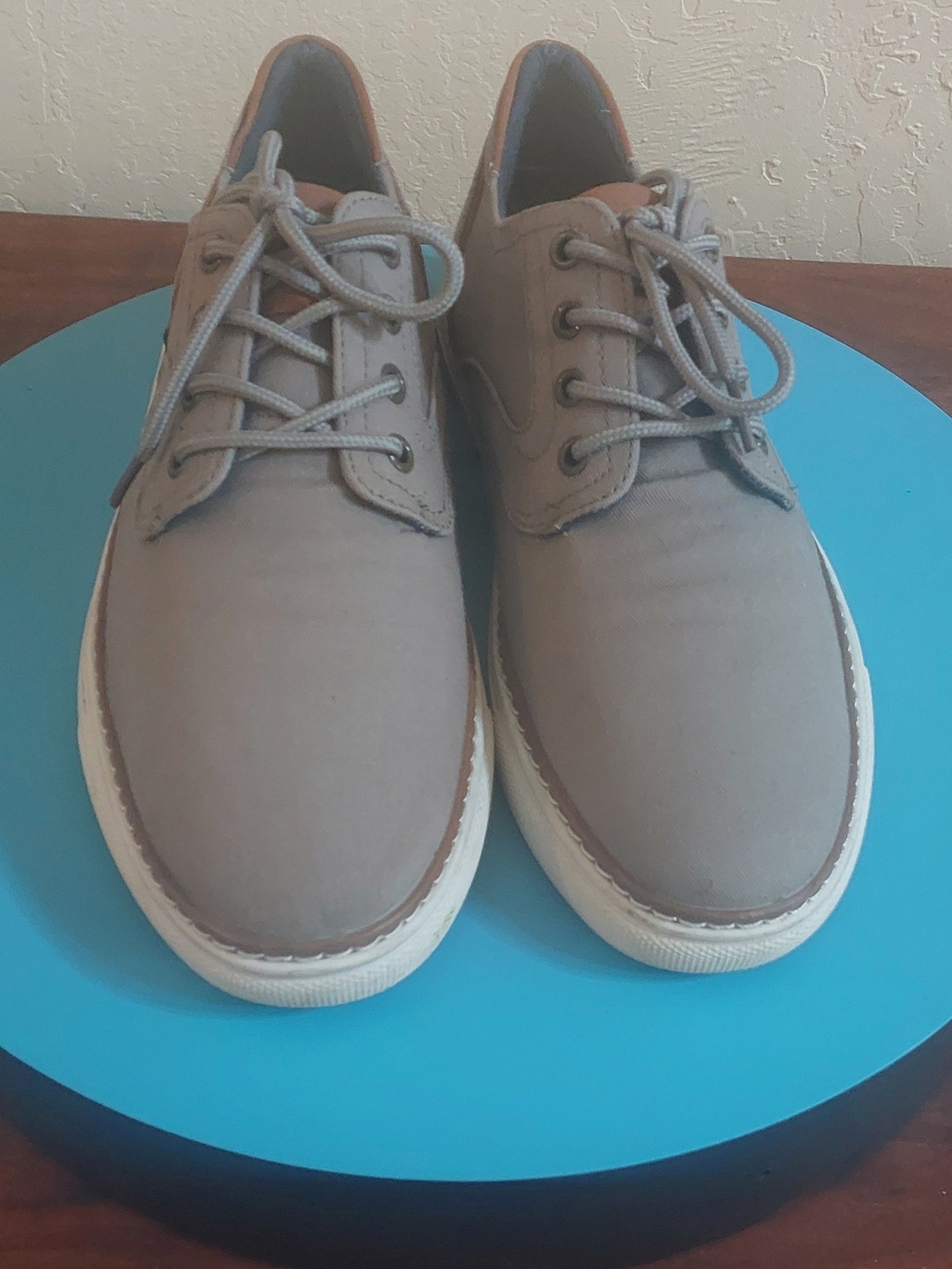 Curt & Larson Men's Casual Lace-Up Canvas Shoes in Gray